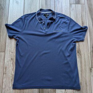 Banana Republic Men's Blue Navy Dress Polo Shirt XL – Front Pocket Contrast